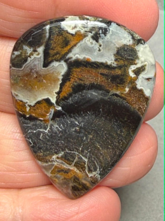 Teardrop 39x30mm Snake Jasper Cabochon 36