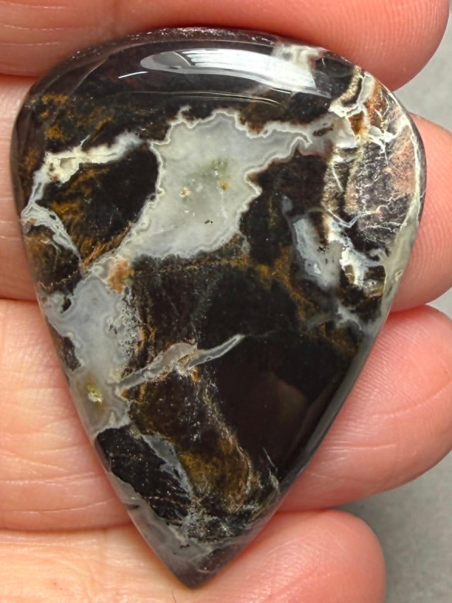 Teardrop 42x29mm Snake Jasper Cabochon 37