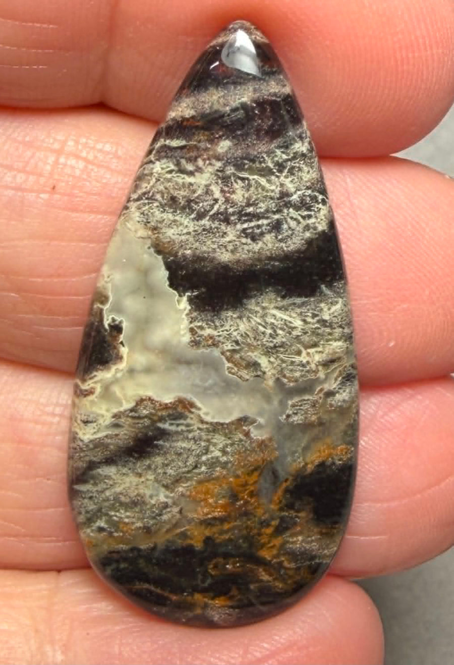 Teardrop 40x19mm Snake Jasper Cabochon 40