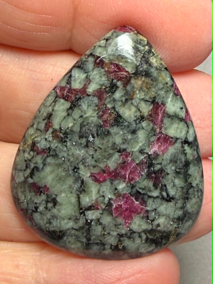 Teardrop 37x31mm Eudialyte Cabochon 24