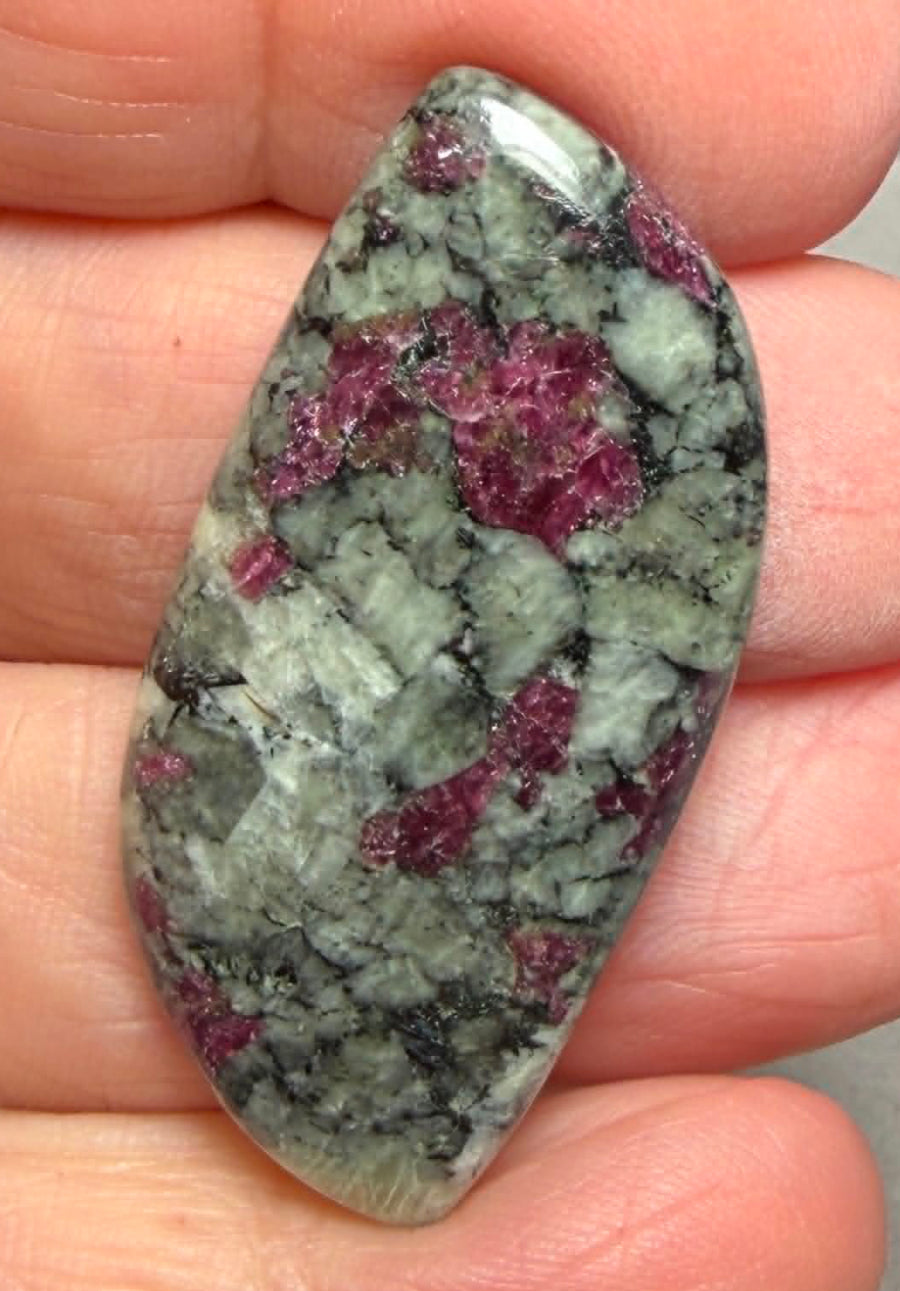 Freeform 41x20mm Eudialyte Cabochon 34
