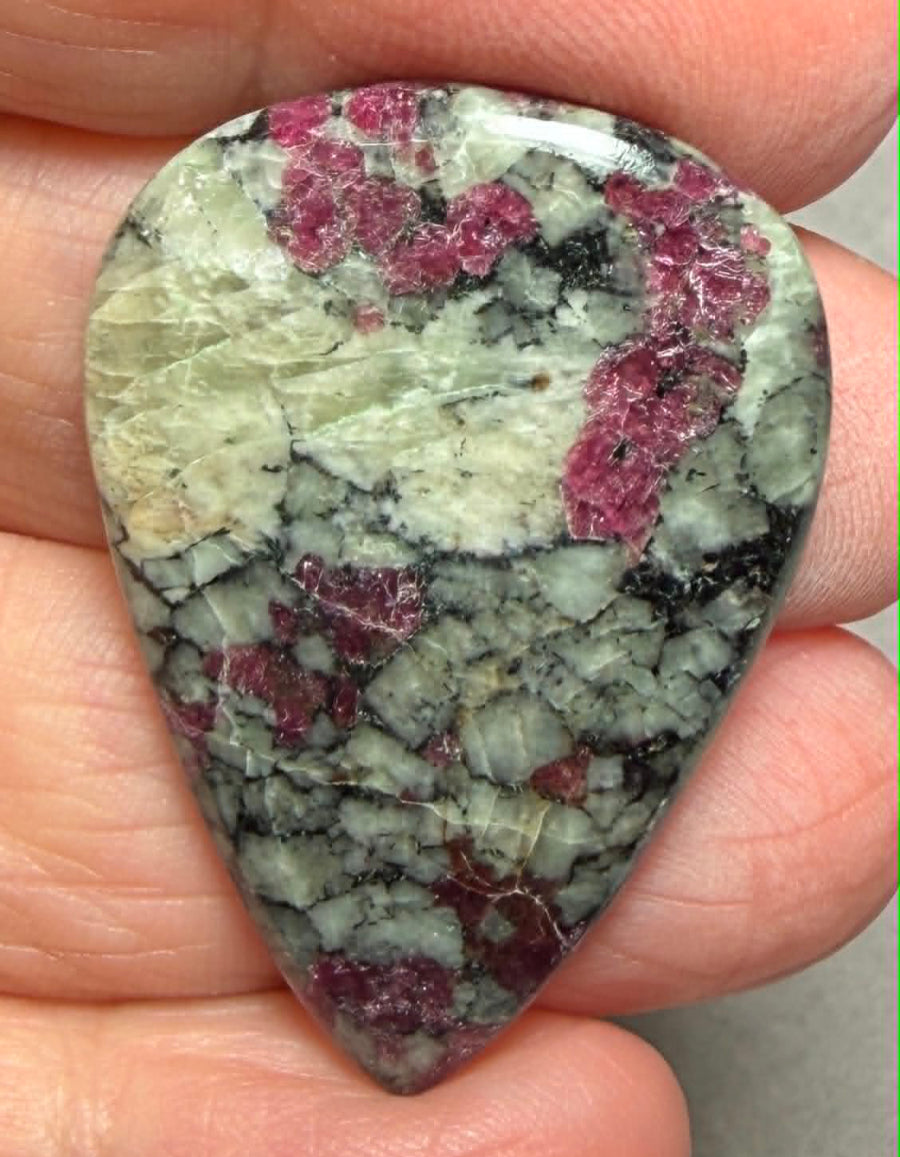 Teardrop 38x27mm Eudialyte Cabochon 36