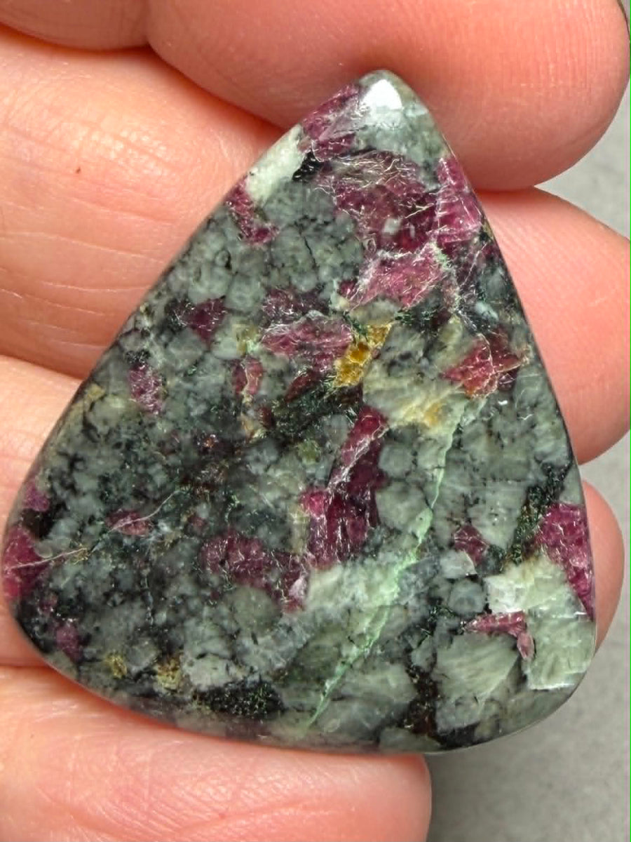 Teardrop 34x30mm Eudialyte Cabochon 48