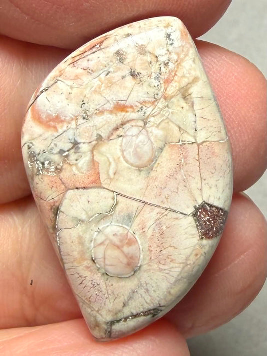 Freeform 30x19mm Birds Eye Jasper Cabochon 53