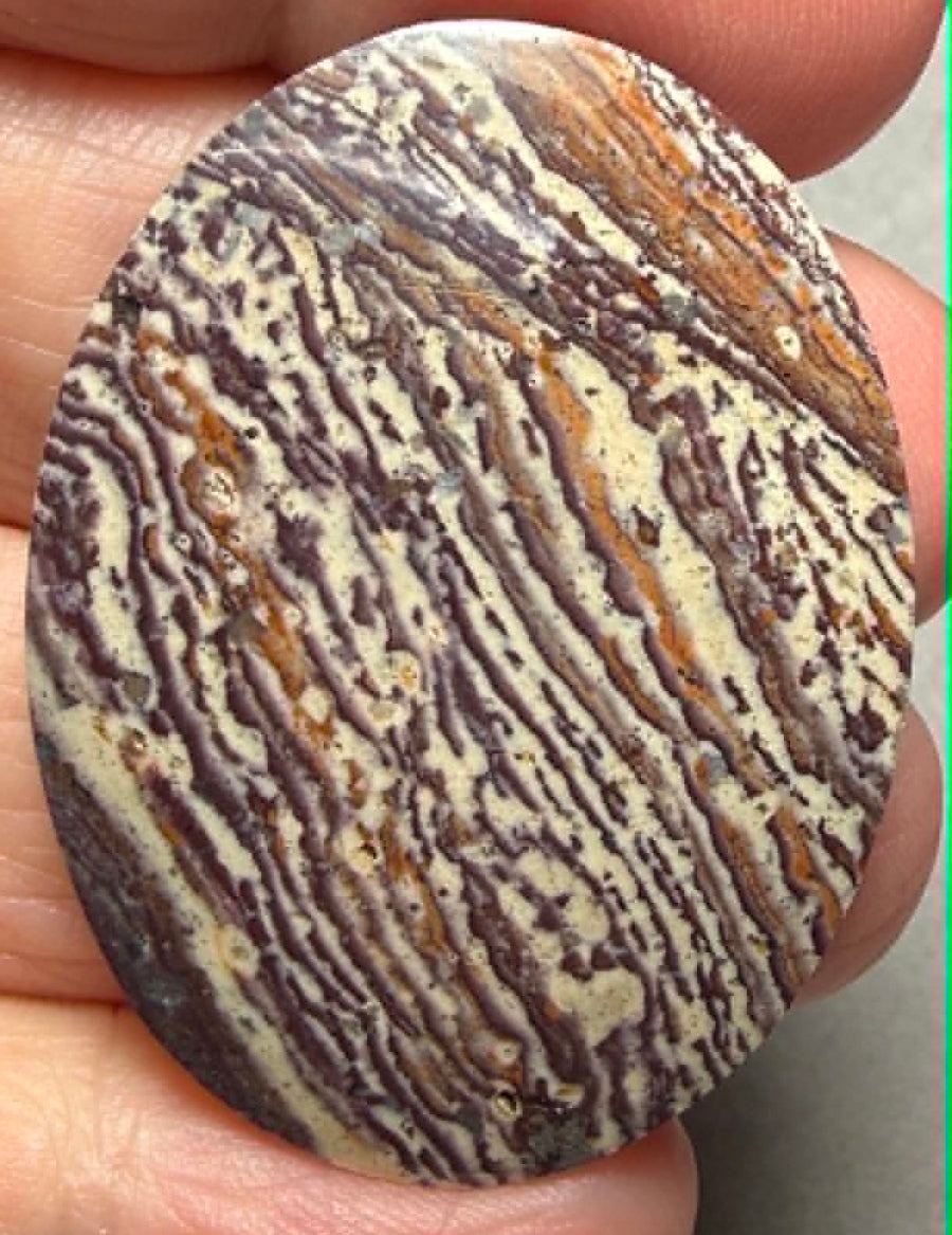 Oval 40x30mm Finger Print Jasper Cabochon 44