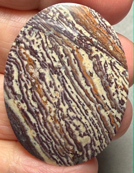 Oval 40x30mm Finger Print Jasper Cabochon 44