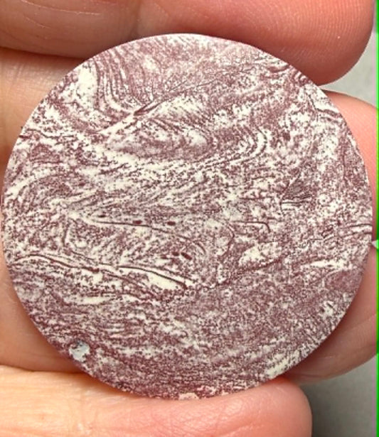 Round 35x35mm Finger Print Jasper Cabochon 46