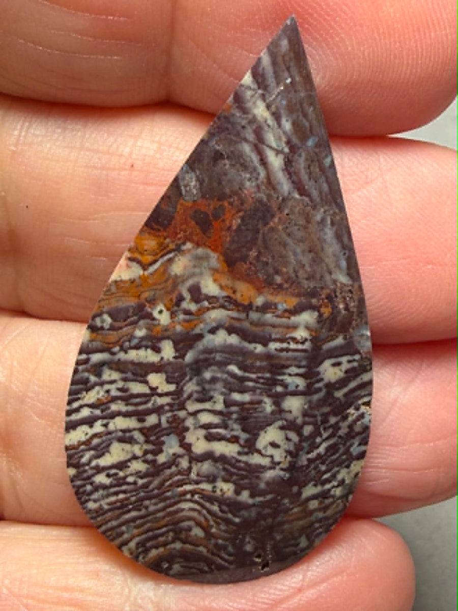 Teardrop 43x23mm Finger Print Jasper Cabochon 51