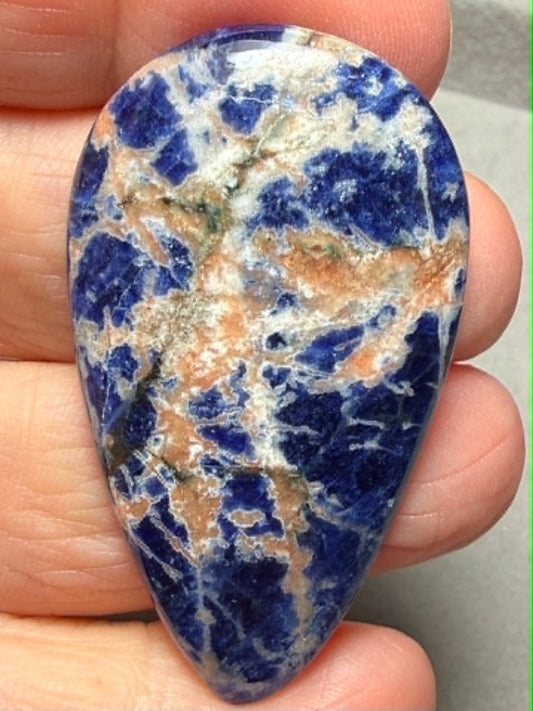 Teardrop 48x27mm Sunset Sodalite Cabochon 25