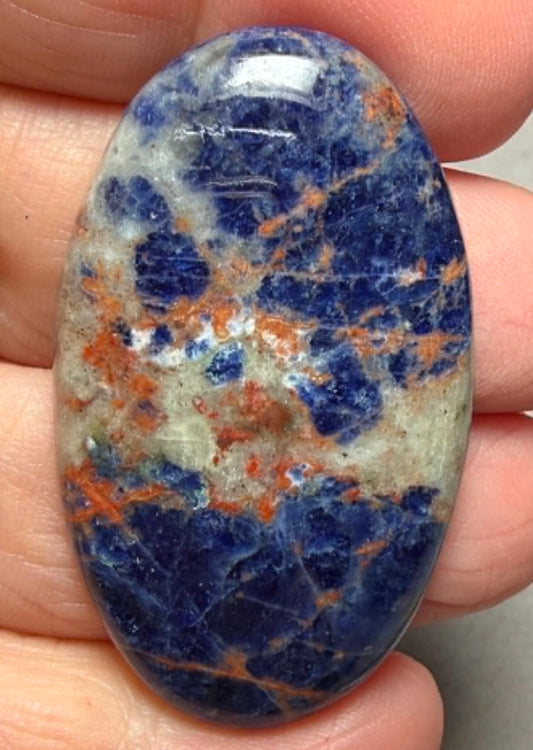 Oval 60x42mm Sunset Sodalite Cabochon 37