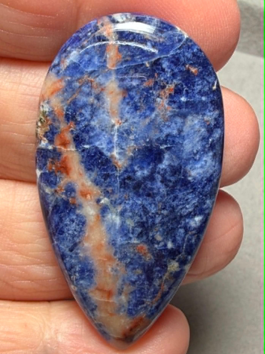 Teardrop 48x26mm Sunset Sodalite Cabochon 30