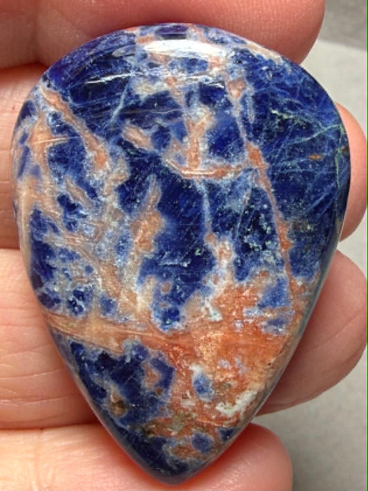 Teardrop 38x27mm Sunset Sodalite Cabochon 42