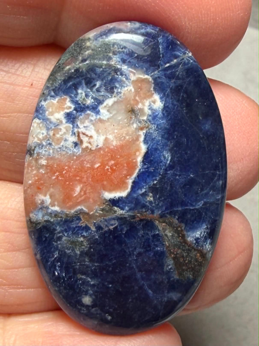 Oval 38x24mm Sunset Sodalite Cabochon 43
