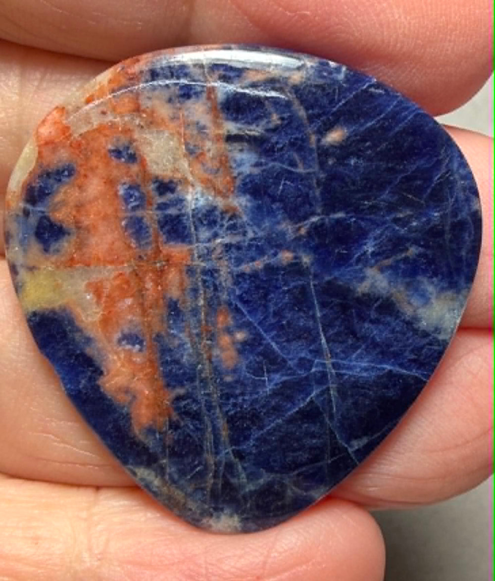 Teardrop 35x34mm Sunset Sodalite Cabochon 45