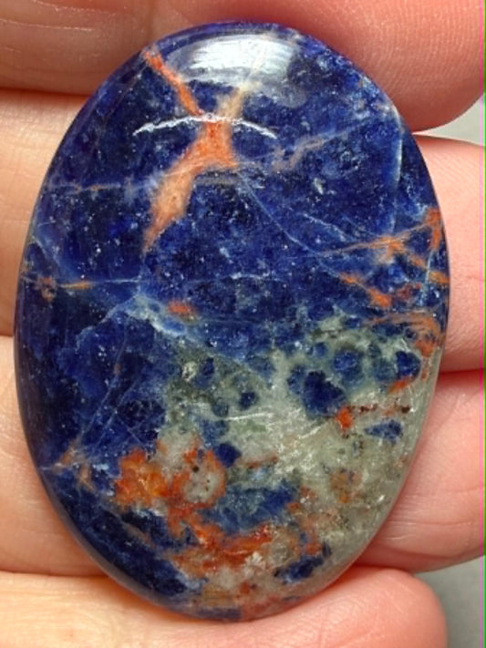 Oval 39x28mm Sunset Sodalite Cabochon 46
