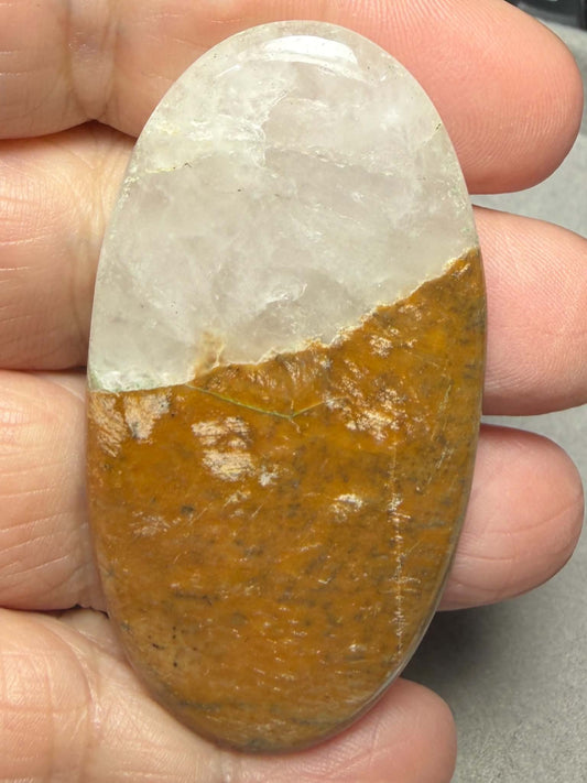 Oval 60x32mm Honey Dendritic Quartz Cabochon 01