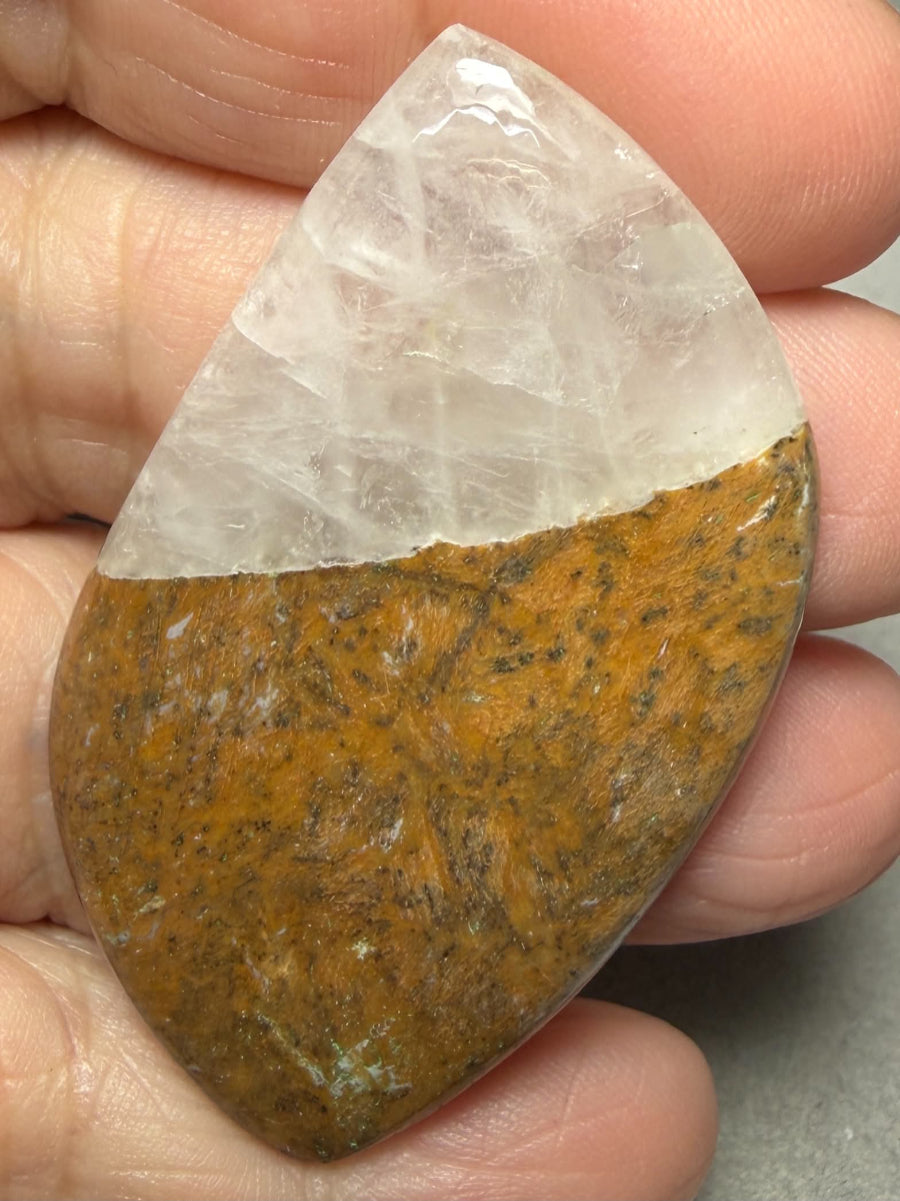 Freeform 55x32mm Honey Dendritic Quartz Cabochon 04