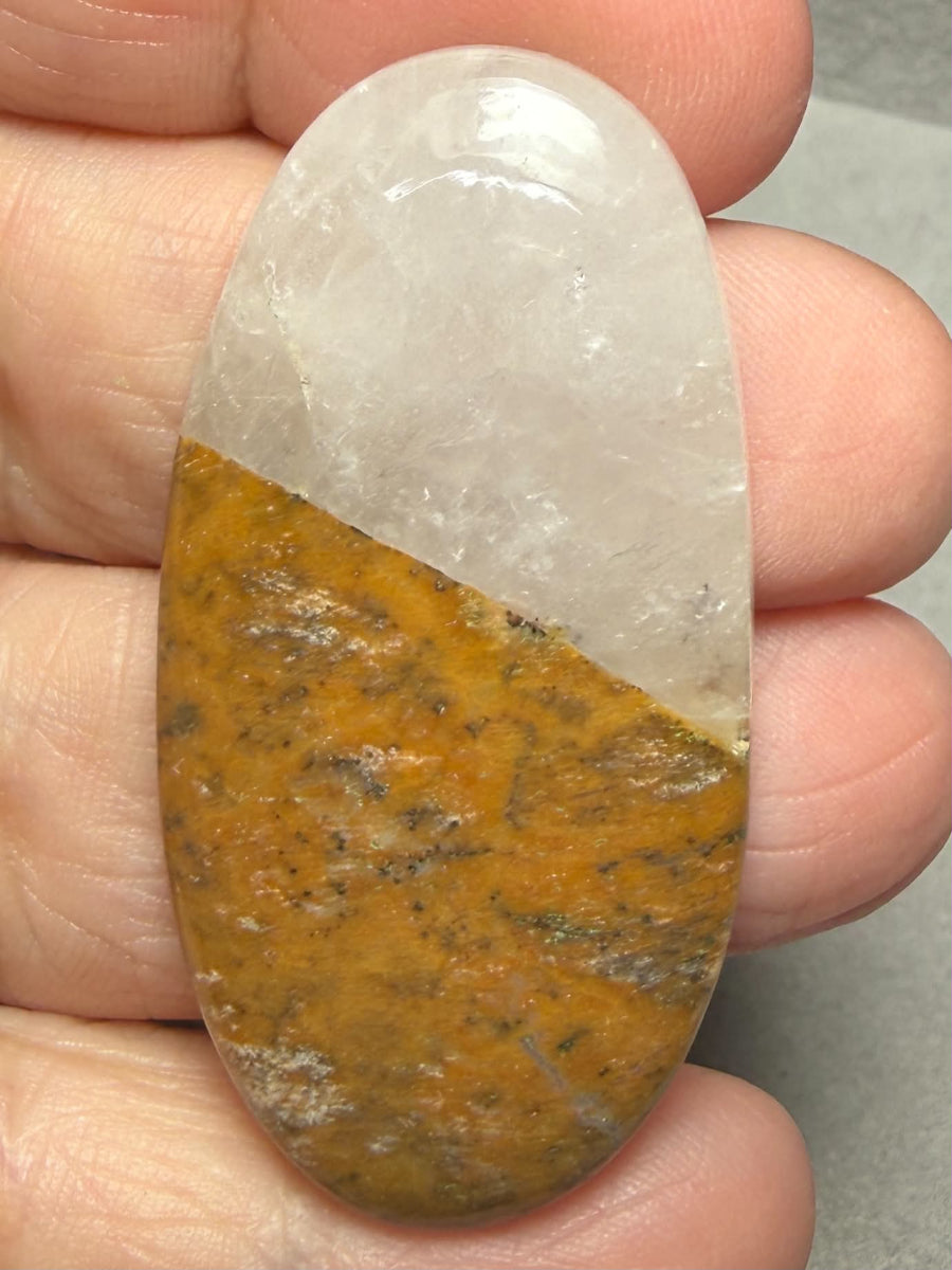 Oval 48x24mm Honey Dendritic Quartz Cabochon 05