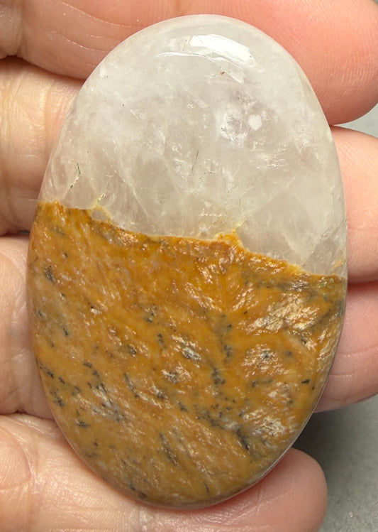 Oval 53x33mm Honey Dendritic Quartz Cabochon 06