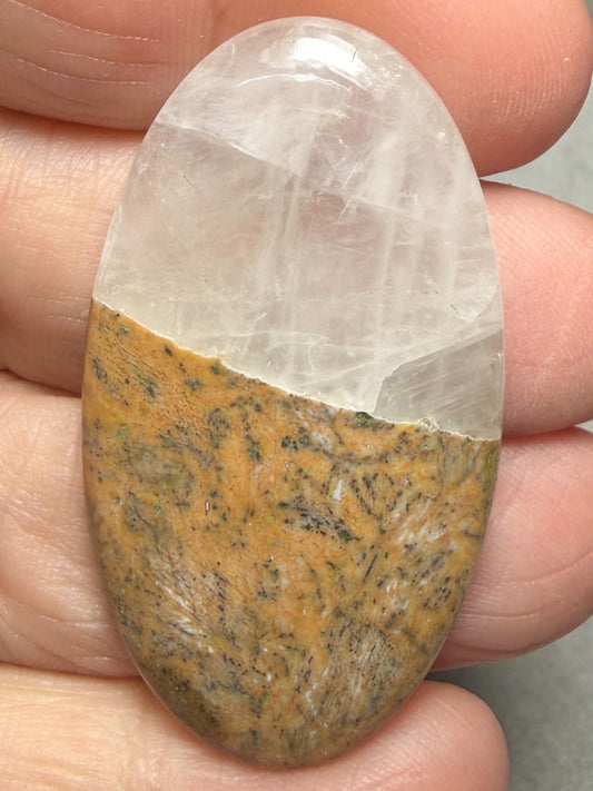 Oval 44x24mm Honey Dendritic Quartz Cabochon 10