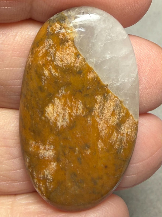 Oval 38x22mm Honey Dendritic Quartz Cabochon 13