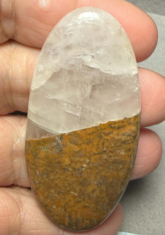 Oval 64x30mm Honey Dendritic Quartz Cabochon 18