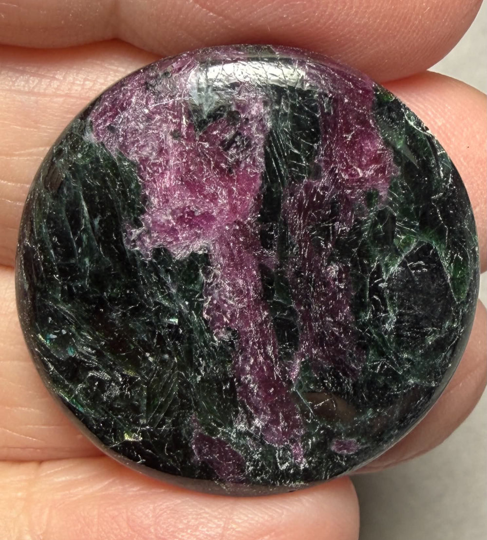 Round 29x29mm Ruby Tourmaline Cabochon 30