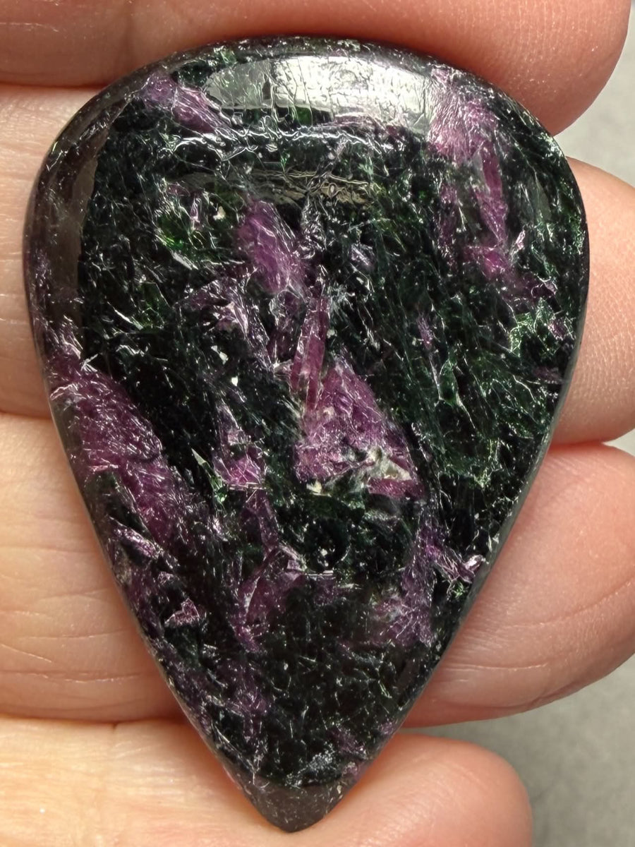 Teardrop 39x27mm Ruby Tourmaline Cabochon 36