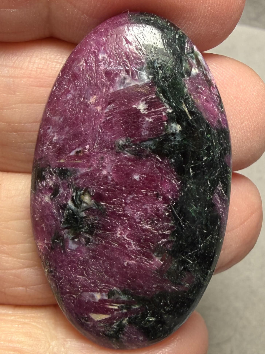 Oval 43x24mm Ruby Tourmaline Cabochon 44