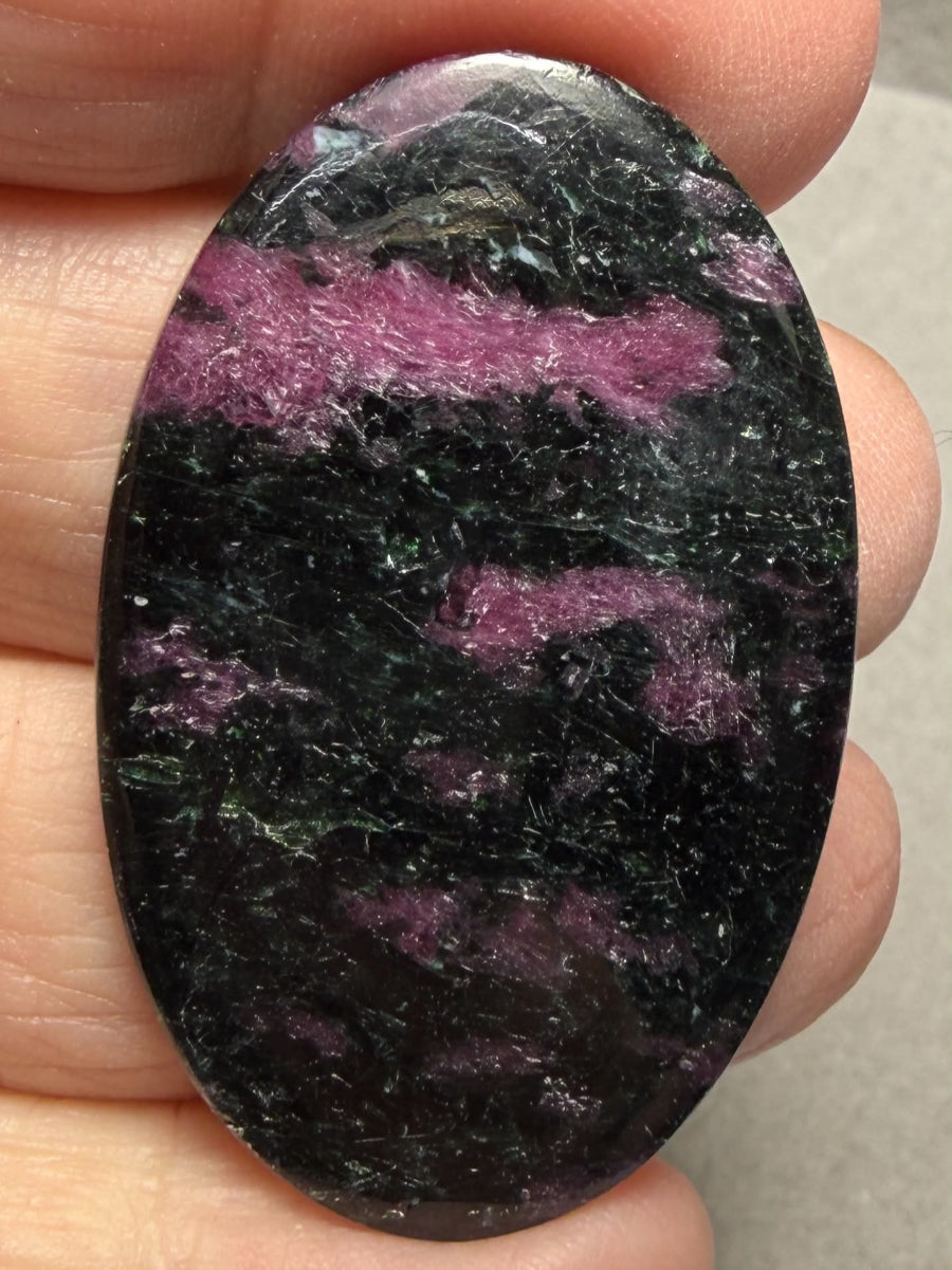 Oval 44x28mm Ruby Tourmaline Cabochon 46
