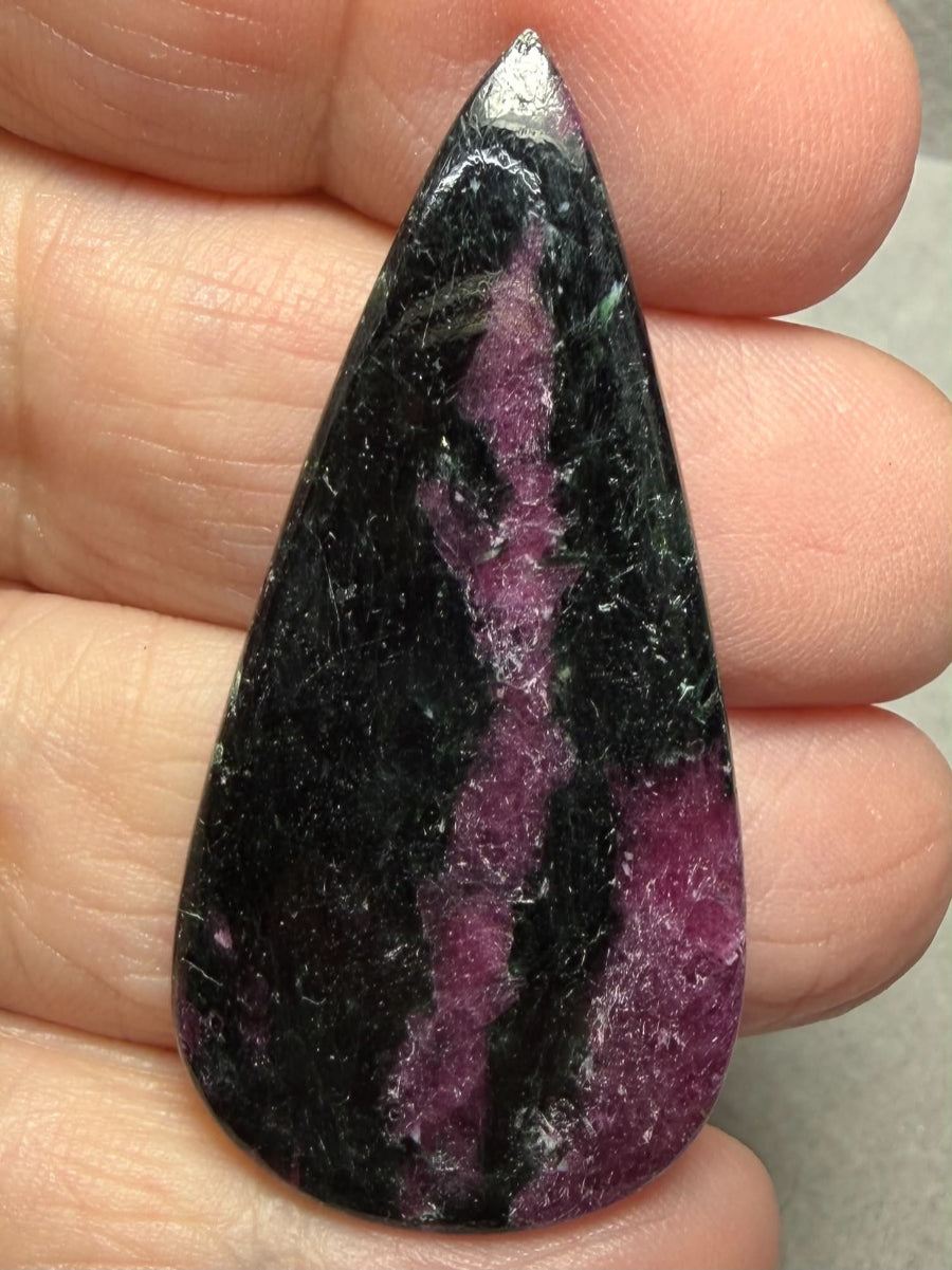 Teardrop 47x23mm Ruby Tourmaline Cabochon 47