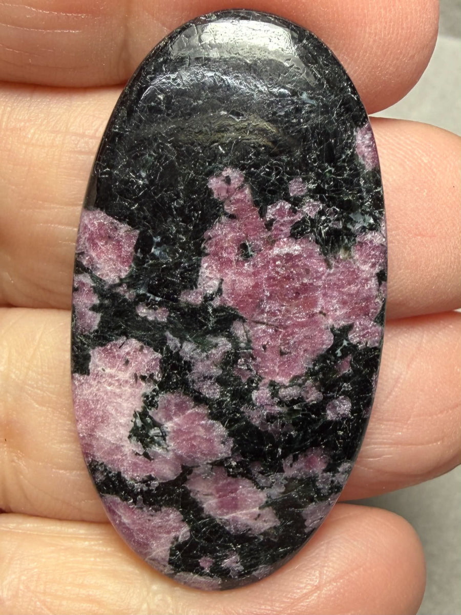 Oval 44x23mm Ruby Tourmaline Cabochon 49