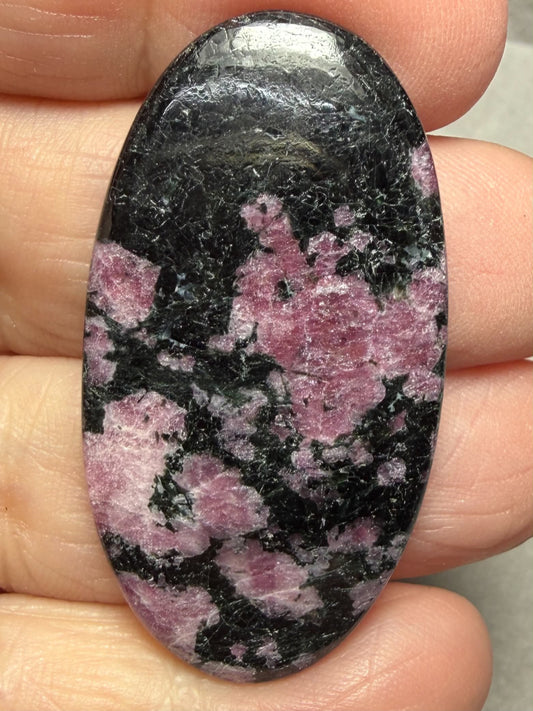 Oval 44x23mm Ruby Tourmaline Cabochon 49