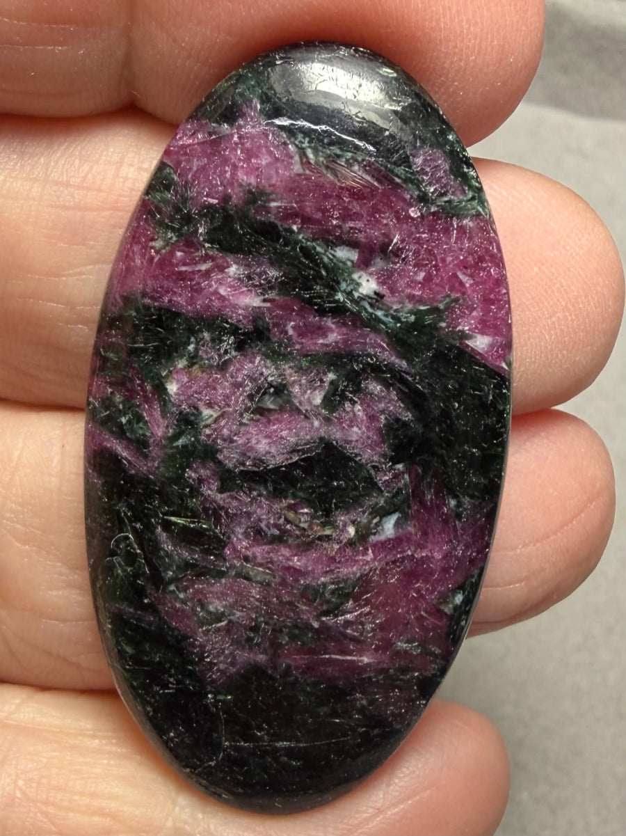 Oval 47x24mm Ruby Tourmaline Cabochon 58