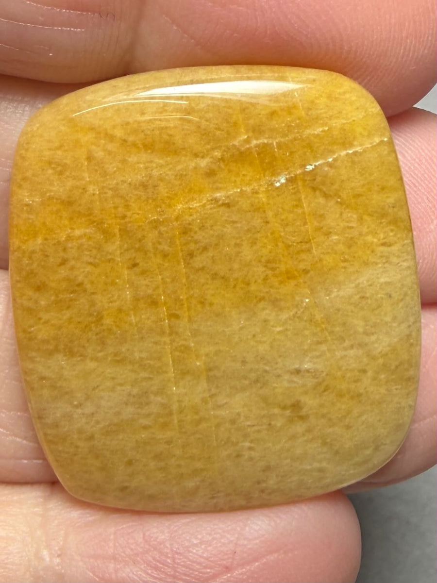Rectangle 30x28mm Golden Aventurine Cabochon 08