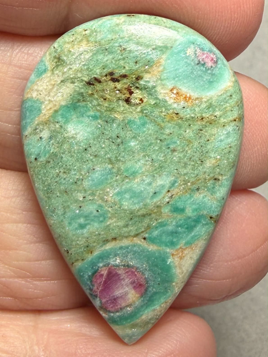 Teardrop 39x26mm Ruby Fuchsite Cabochon 60