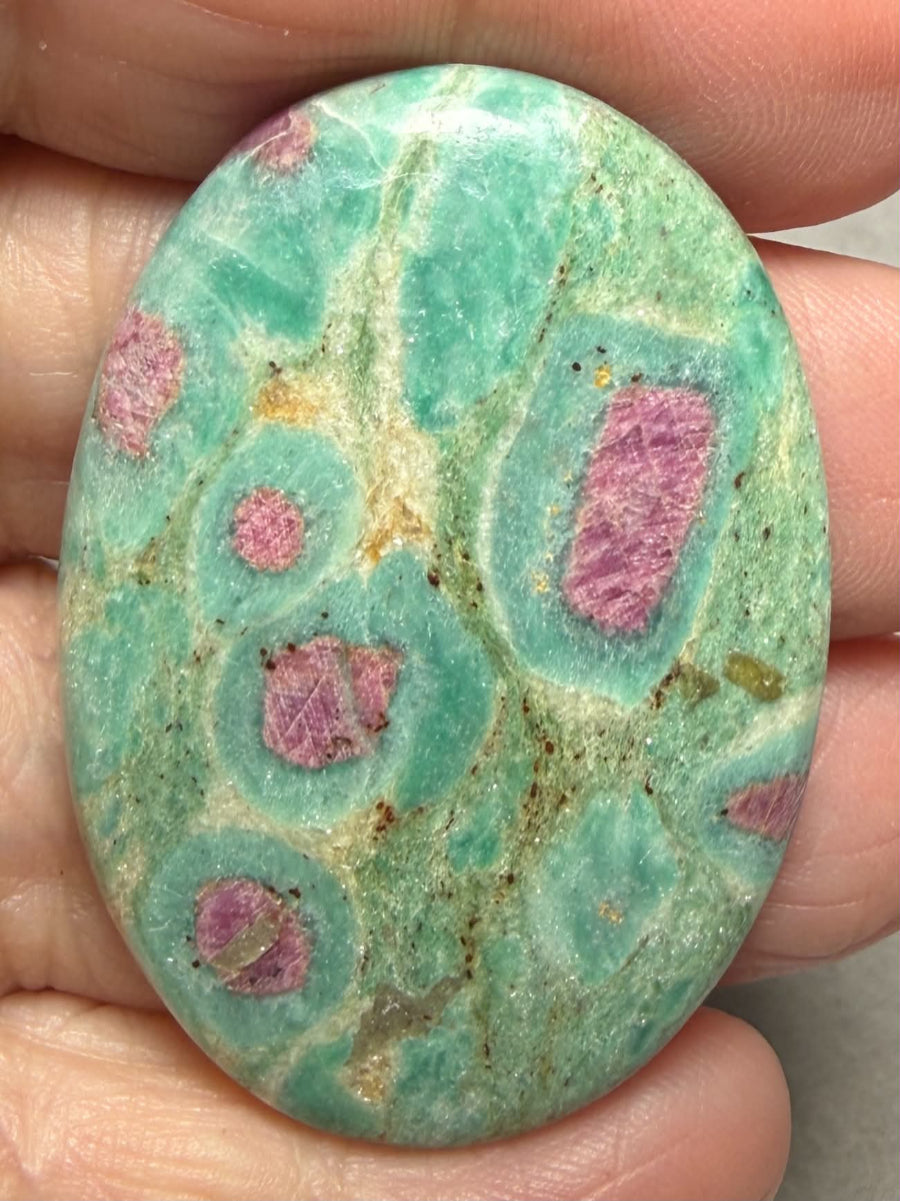 Oval 45x32mm Ruby Fuchsite Cabochon 63