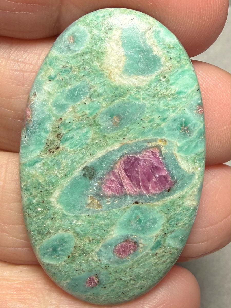 Oval 41x25mm Ruby Fuchsite Cabochon 64