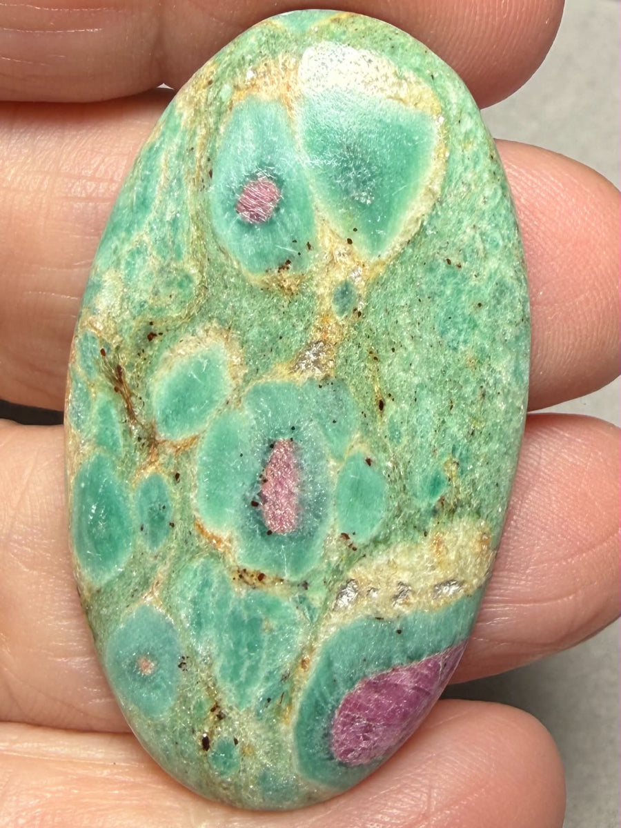 Oval 46x26mm Ruby Fuchsite Cabochon 69