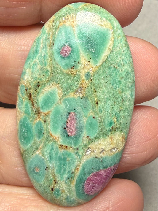 Oval 46x26mm Ruby Fuchsite Cabochon 69