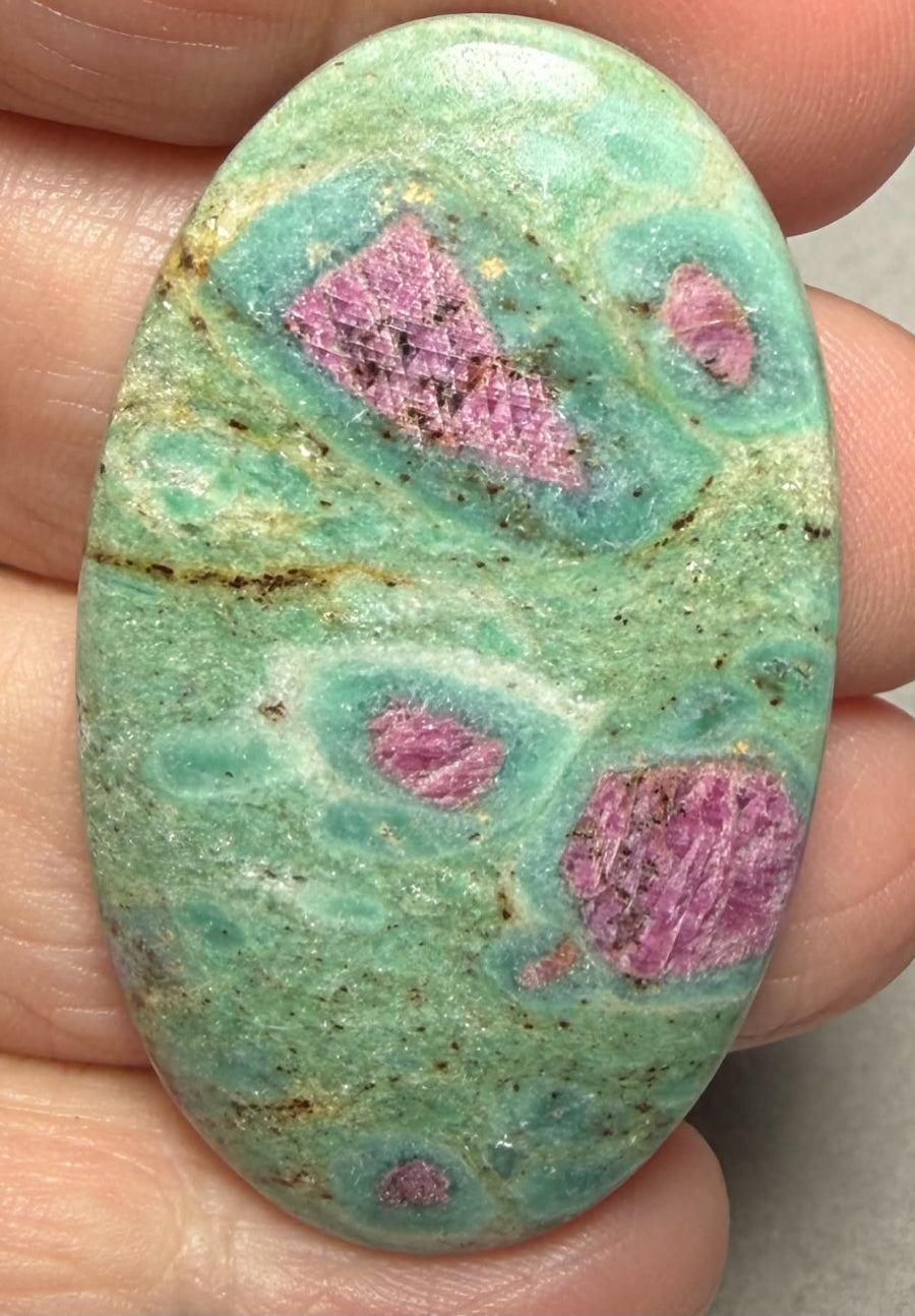Oval 46x28mm Ruby Fuchsite Cabochon 71