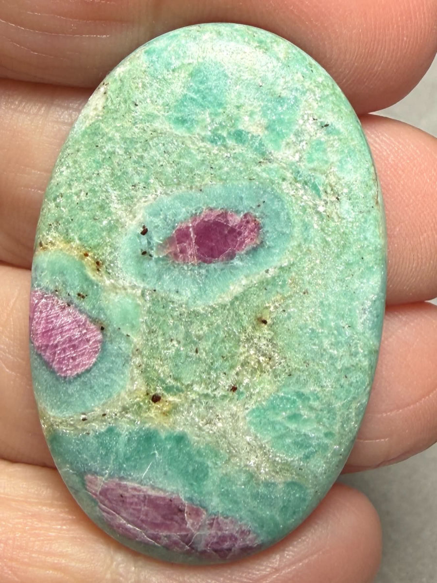 Oval 43x27mm Ruby Fuchsite Cabochon 74