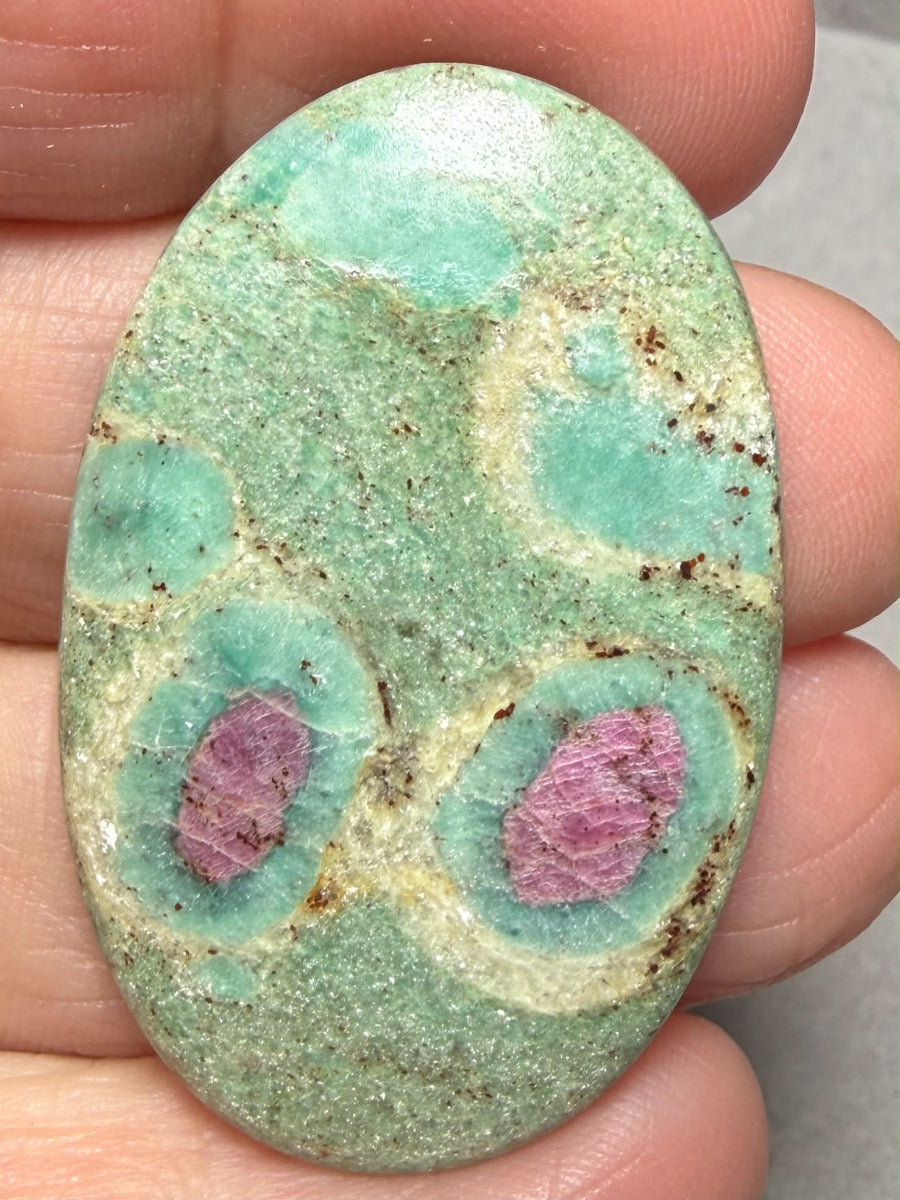 Oval 41x27mm Ruby Fuchsite Cabochon 75