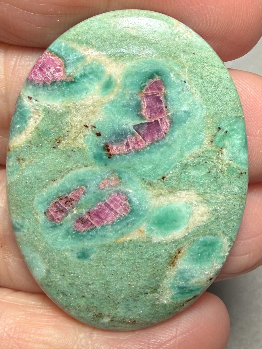 Oval 44x33mm Ruby Fuchsite Cabochon 76