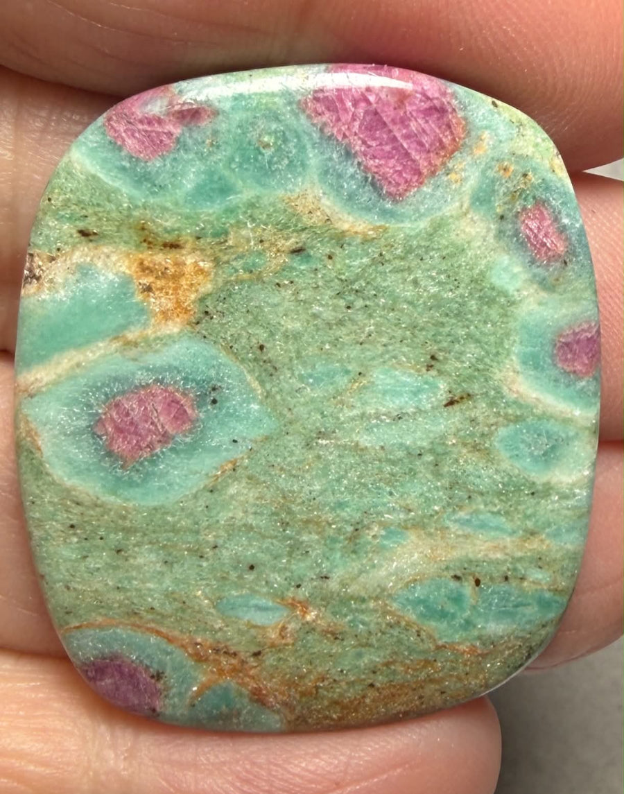 Freeform 36x31mm Ruby Fuchsite Cabochon 78