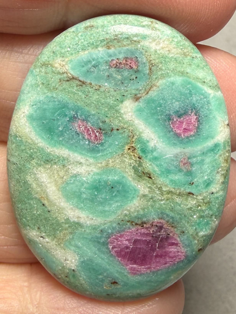 Oval 39x30mm Ruby Fuchsite Cabochon 79