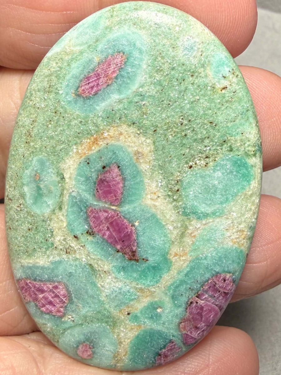 Oval 54x37mm Ruby Fuchsite Cabochon 80
