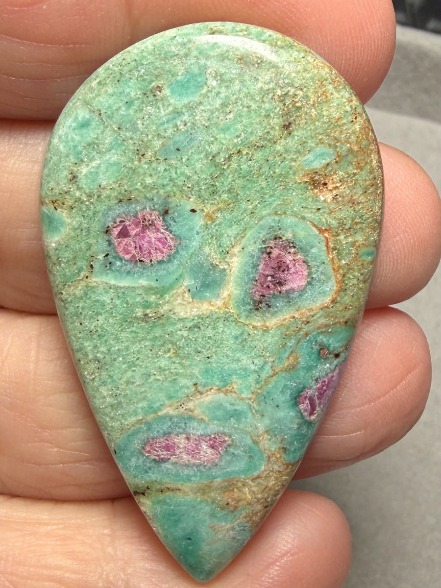 Teardrop 48x29mm Ruby Fuchsite Cabochon 81