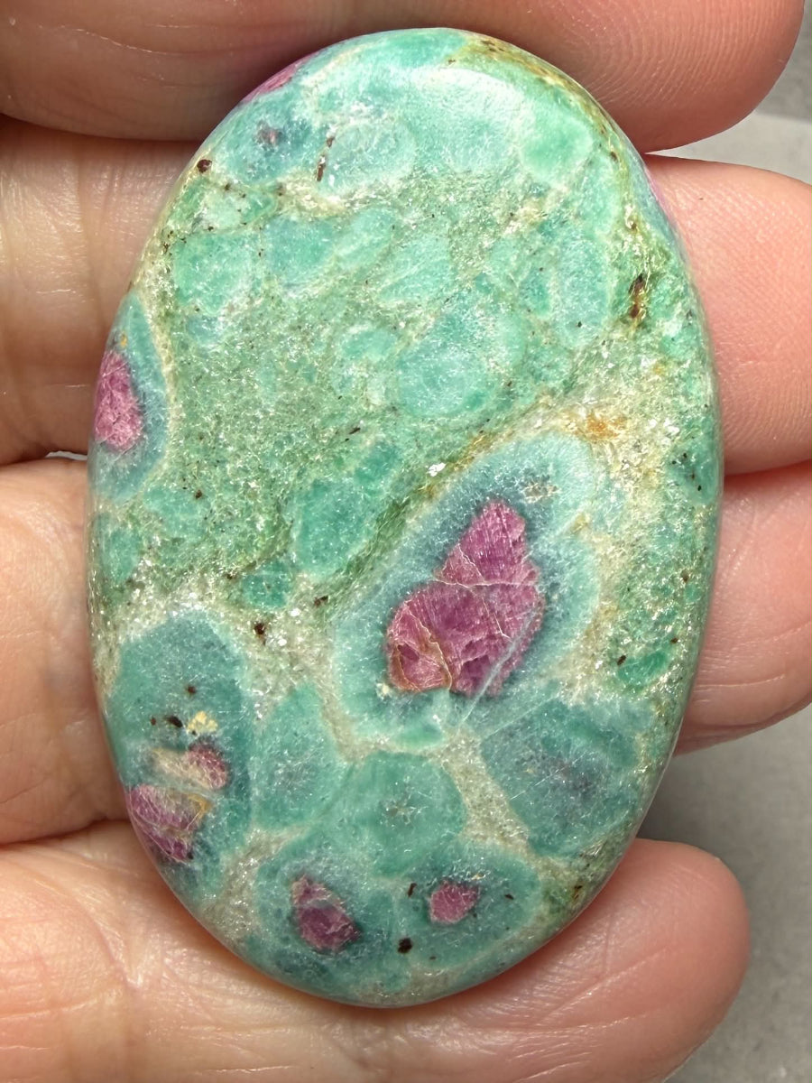 Oval 49x31mm Ruby Fuchsite Cabochon 84