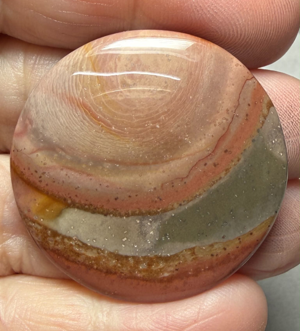 Round 36x36mm Polychrome Jasper Cabochon 64